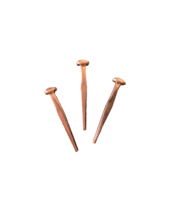 2" Square Cut Boat Nail, Copper Plated, 3-Pack