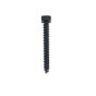 Black Stainless 1/4" X 2" Square Head Lag Bolt, Box 100